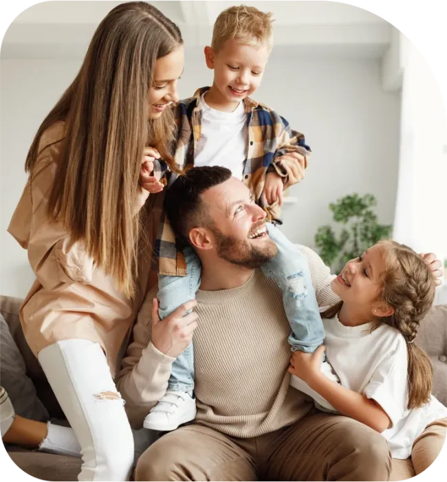 happy family in pest free home